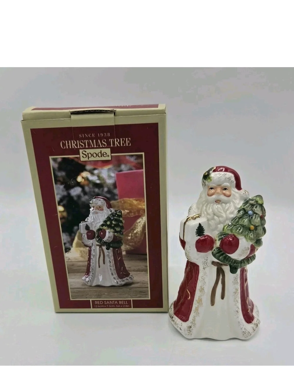 Spode Christmas Tree Red Santa Bell 5